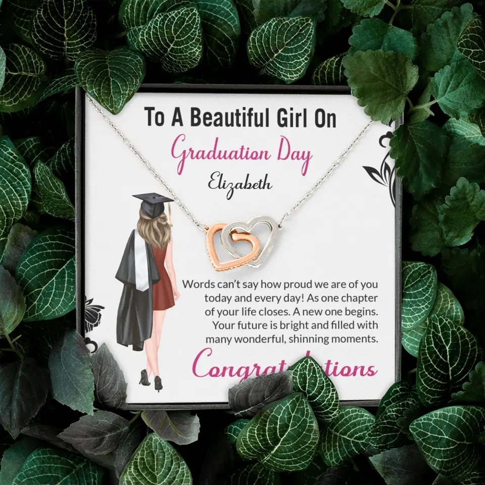 To A Beautiful Girl On Graduation Day - Personalized Necklace - Graduation Gift For Daughter/Sister - Image 67