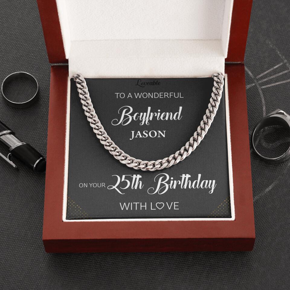 To a Wonderful Boyfriend Personalized Necklace - Image 6