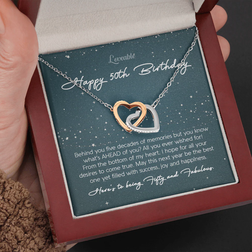 To Being Fifty and Fabulous - Happy 50th Birthday Necklace - Image 6