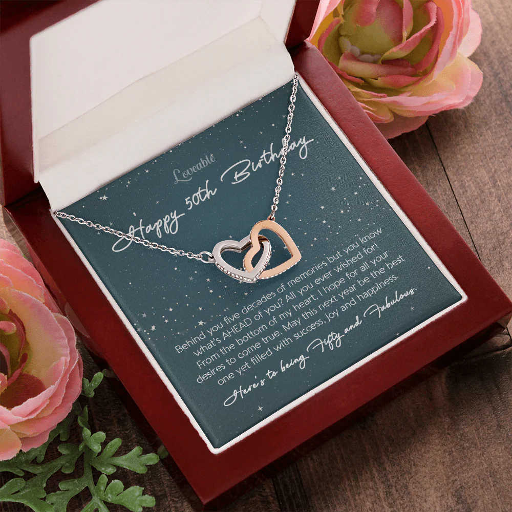 To Being Fifty and Fabulous - Happy 50th Birthday Necklace - Image 7