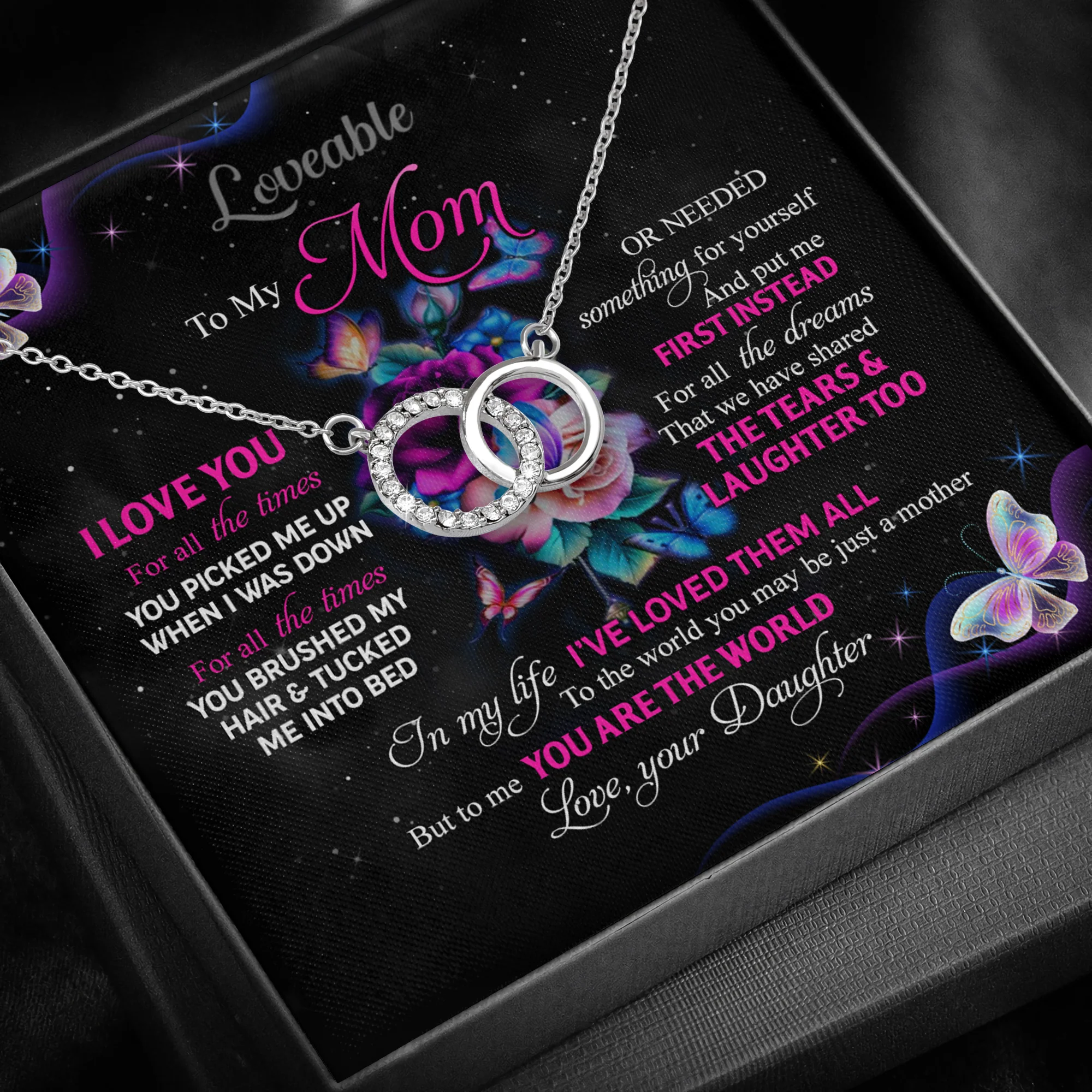 To Me You Are The World Love Personalized Necklace - Image 3