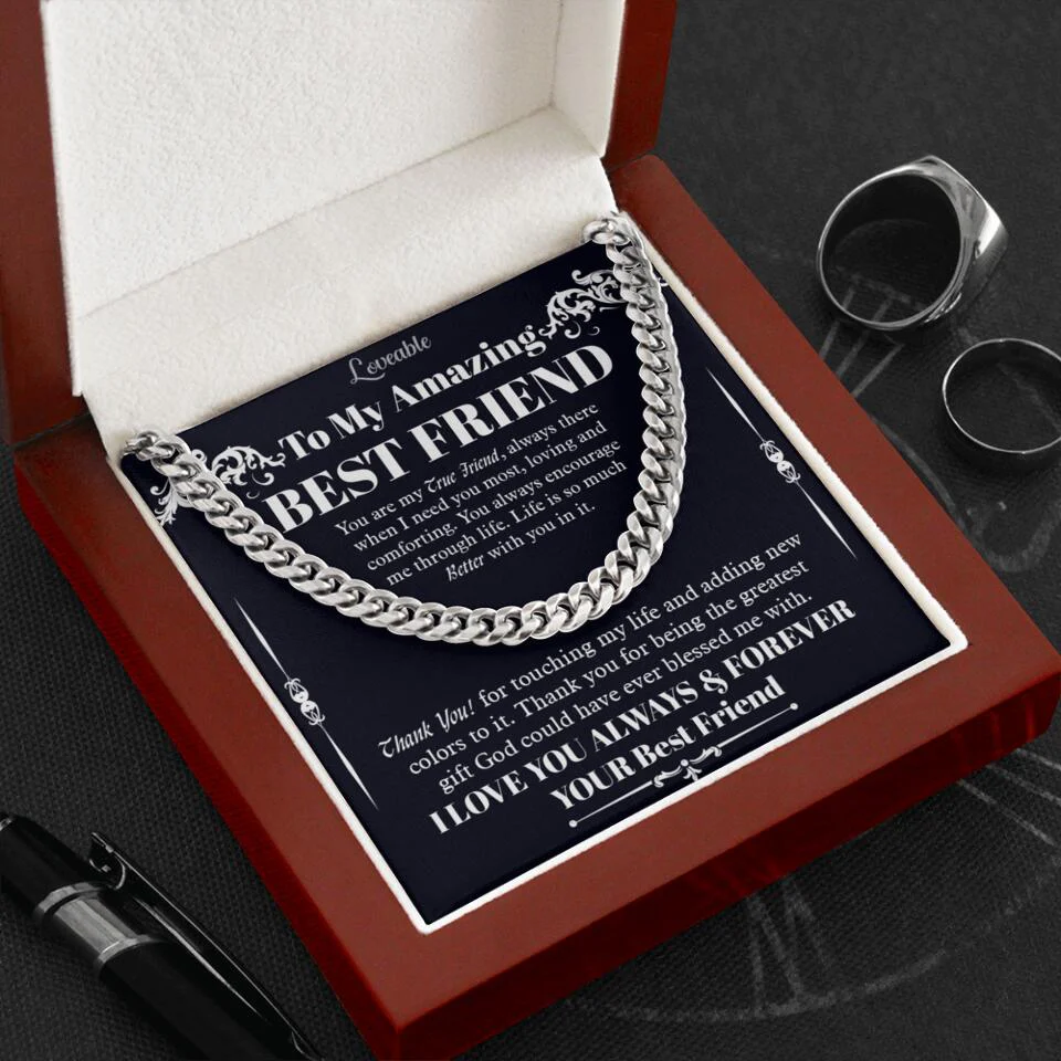 To My Amazing Best Friend Personalized Chain Necklace Best Gift for Friends - Image 5