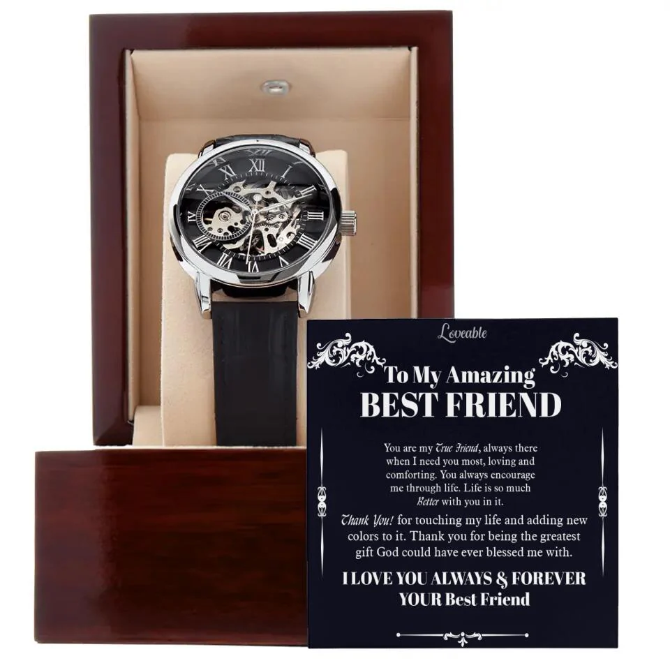 To My Amazing Best Friend - Men's Watch - Birthday Gift for Guy Friend - Image 3