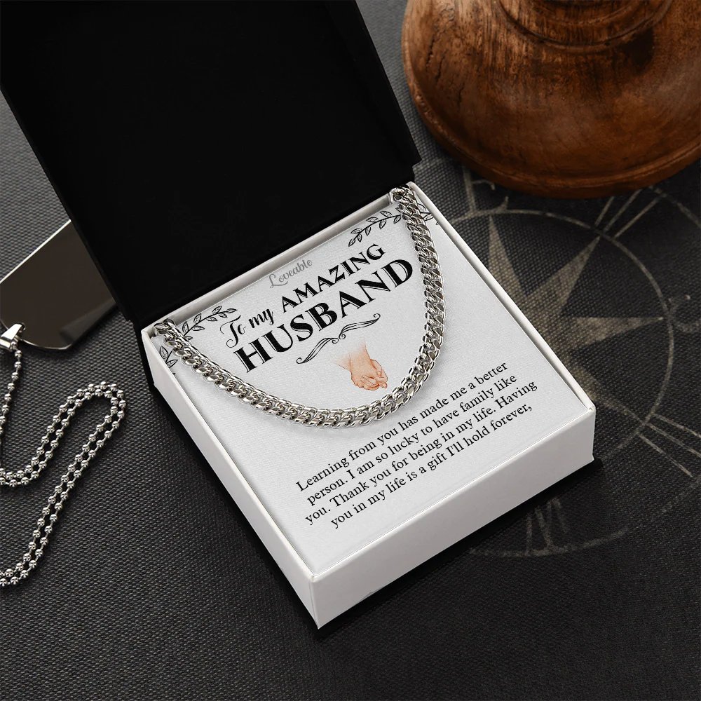 To My Amazing Husband Cuban Link Chain Best Birthday Gifts For Husband - Image 3