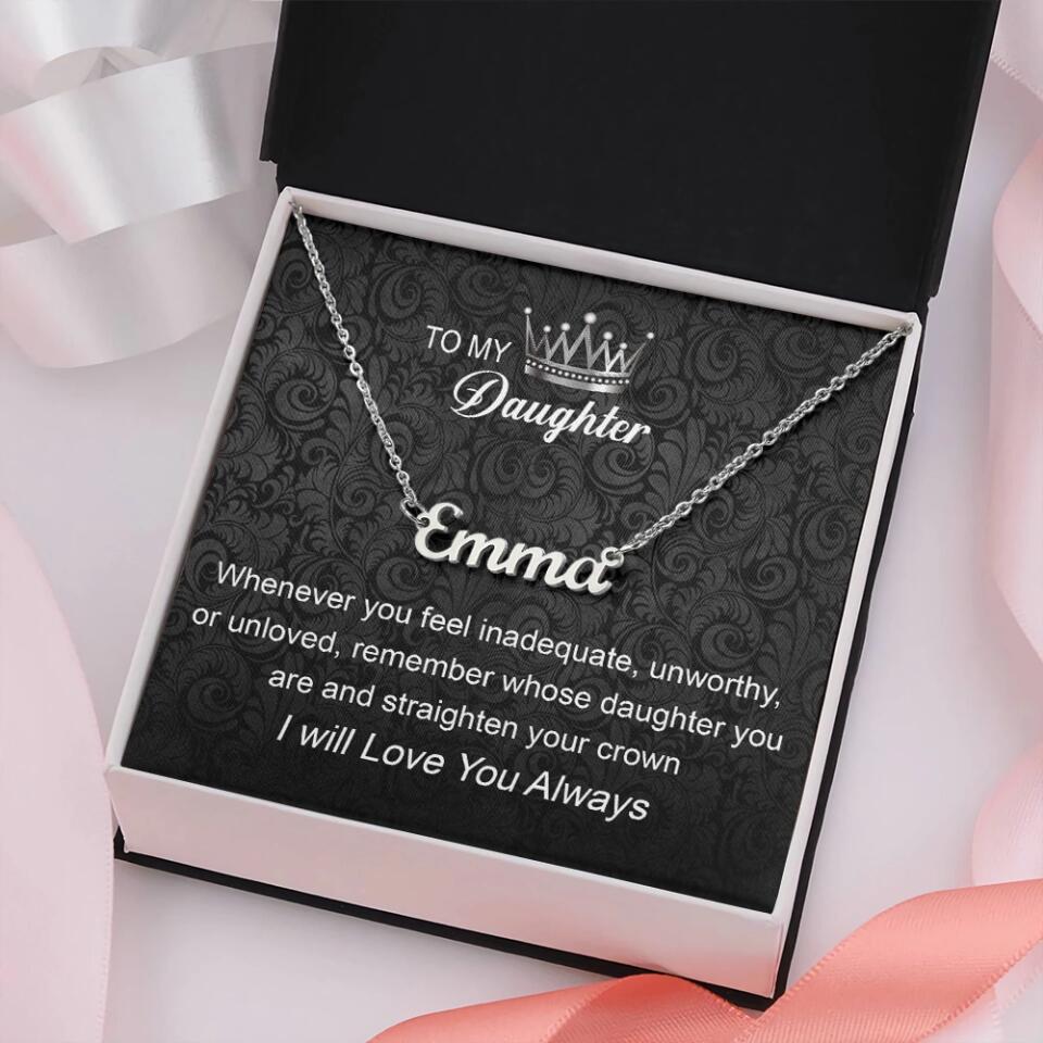 To My Badass Daughter I Will Love You Always Personalized Necklace - Image 2