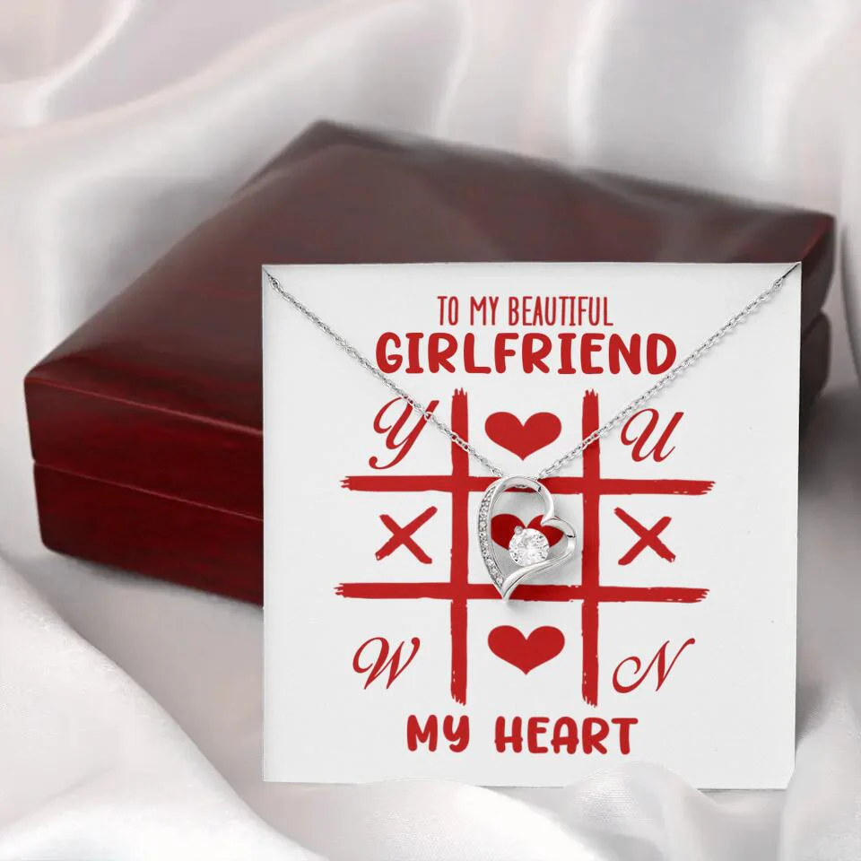 To My Beautiful Girlfriend, My Heart - Custom Name Necklace - Valentine's Day Gift for Girlfriend - Image 18