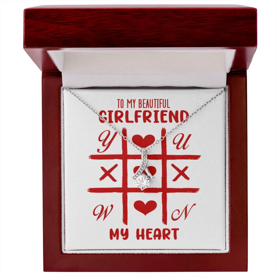 To My Beautiful Girlfriend, My Heart - Custom Name Necklace - Valentine's Day Gift for Girlfriend - Image 47