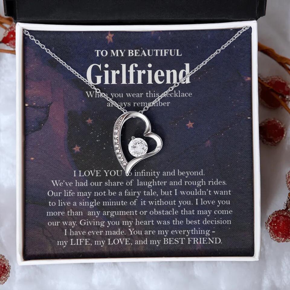 Personalized Valentine Gifts - To My Beautiful Girlfriend/Wife I Love You Personalized Necklace - Image 11