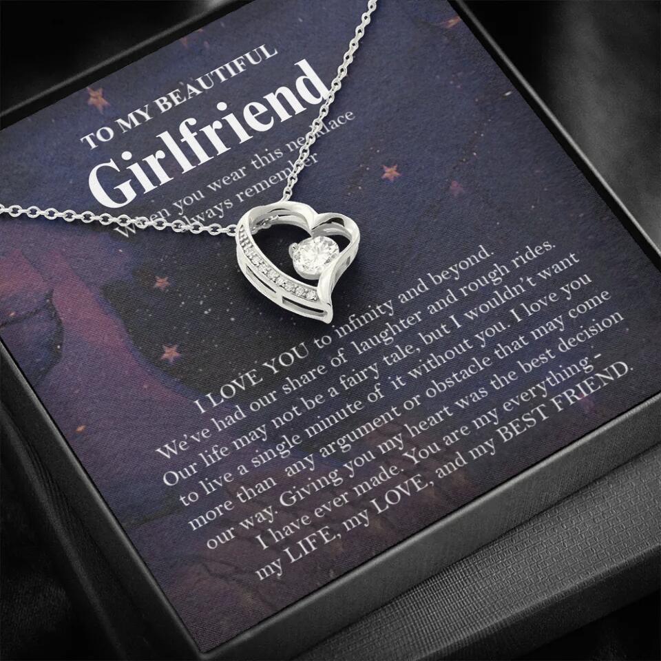 Personalized Valentine Gifts - To My Beautiful Girlfriend/Wife I Love You Personalized Necklace - Image 14