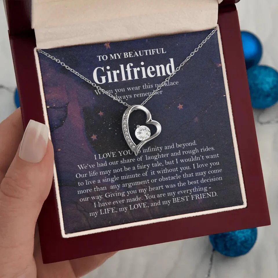 Personalized Valentine Gifts - To My Beautiful Girlfriend/Wife I Love You Personalized Necklace - Image 16
