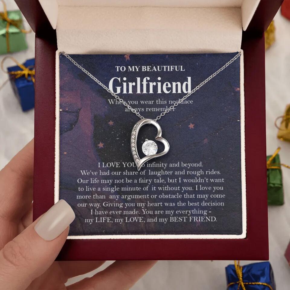 Personalized Valentine Gifts - To My Beautiful Girlfriend/Wife I Love You Personalized Necklace - Image 17