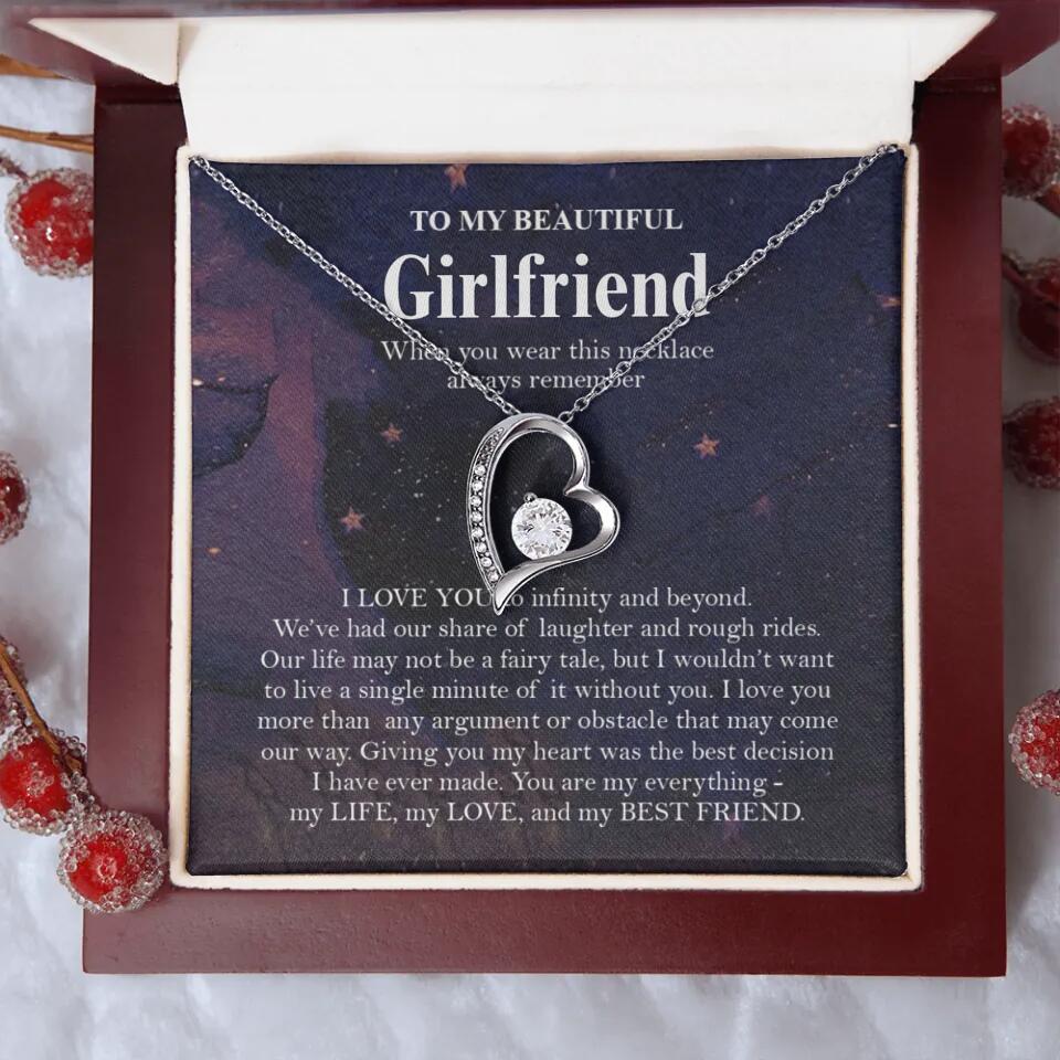 Personalized Valentine Gifts - To My Beautiful Girlfriend/Wife I Love You Personalized Necklace - Image 18
