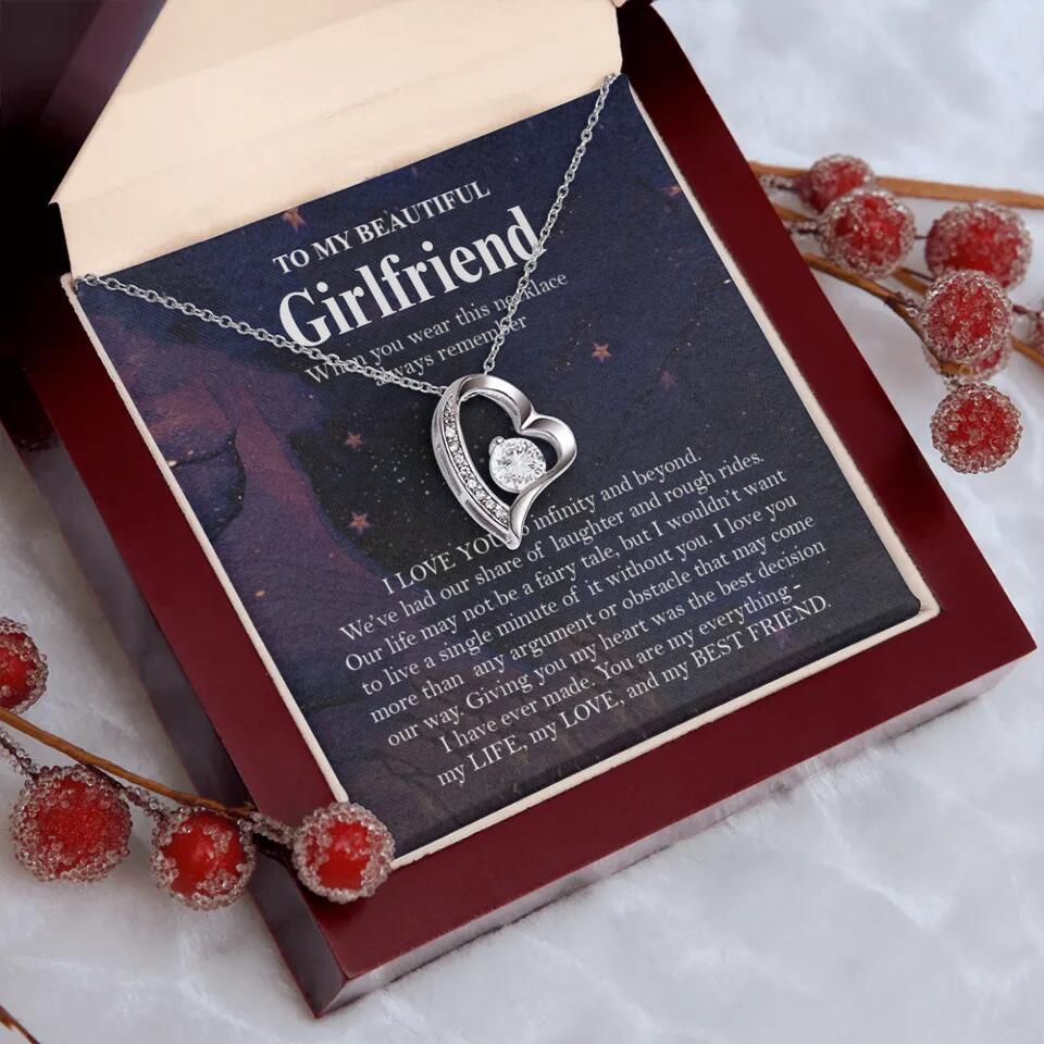 Personalized Valentine Gifts - To My Beautiful Girlfriend/Wife I Love You Personalized Necklace - Image 19