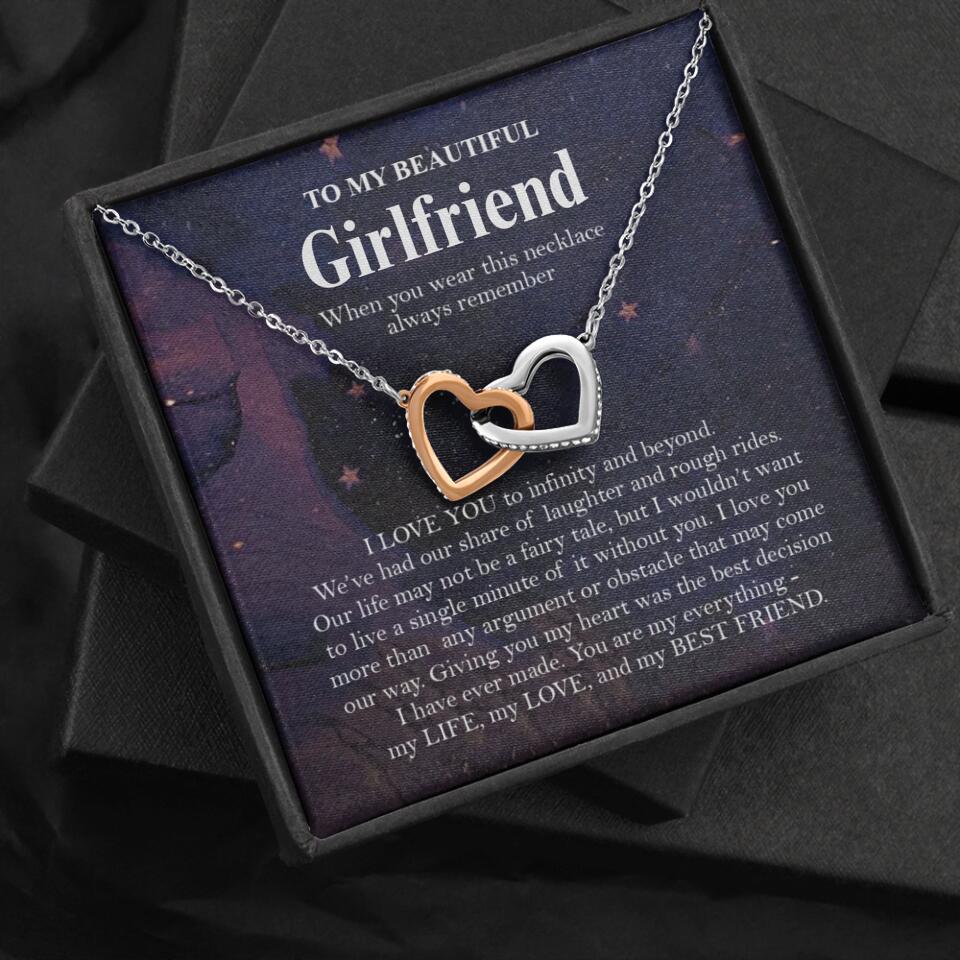 Personalized Valentine Gifts - To My Beautiful Girlfriend/Wife I Love You Personalized Necklace - Image 2