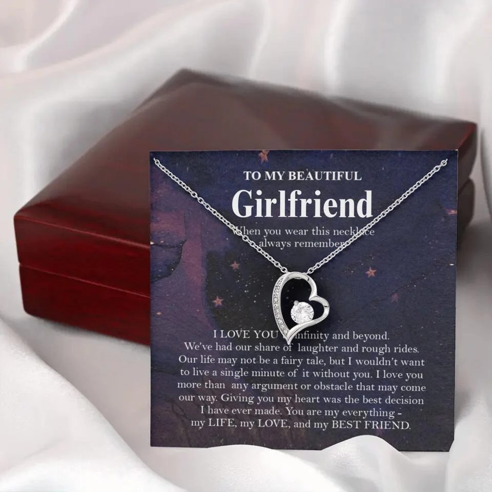 Personalized Valentine Gifts - To My Beautiful Girlfriend/Wife I Love You Personalized Necklace - Image 22