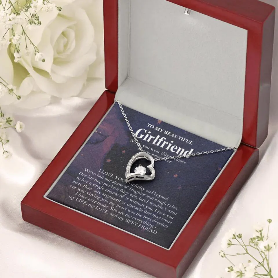 Personalized Valentine Gifts - To My Beautiful Girlfriend/Wife I Love You Personalized Necklace - Image 24