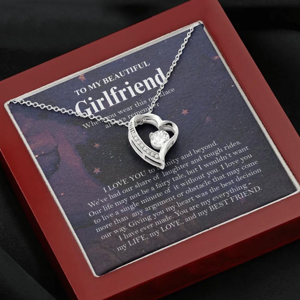 Personalized Valentine Gifts - To My Beautiful Girlfriend/Wife I Love You Personalized Necklace - Image 25