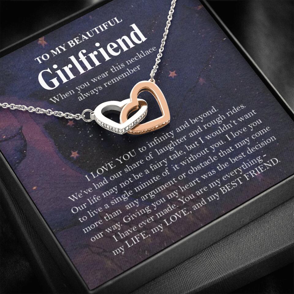 Personalized Valentine Gifts - To My Beautiful Girlfriend/Wife I Love You Personalized Necklace - Image 3