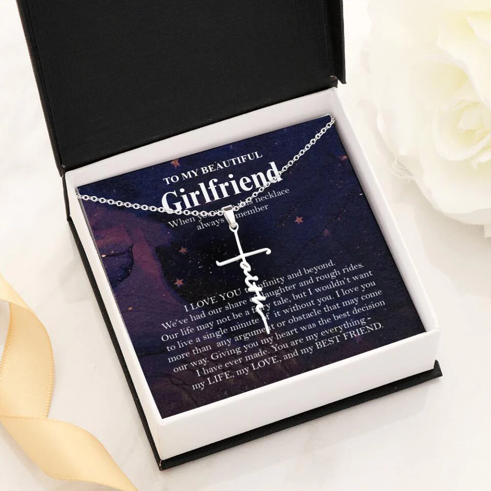 Personalized Valentine Gifts - To My Beautiful Girlfriend/Wife I Love You Personalized Necklace - Image 33