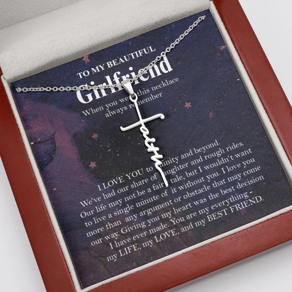 Personalized Valentine Gifts - To My Beautiful Girlfriend/Wife I Love You Personalized Necklace - Image 37