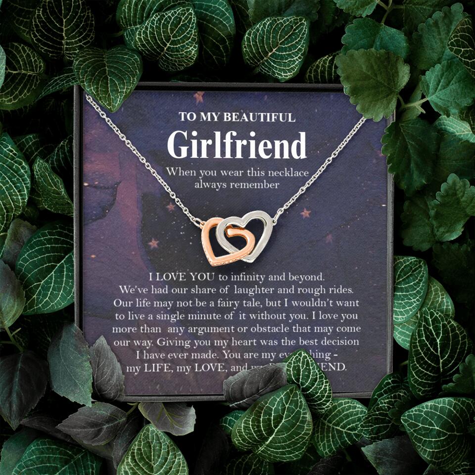 Personalized Valentine Gifts - To My Beautiful Girlfriend/Wife I Love You Personalized Necklace - Image 4