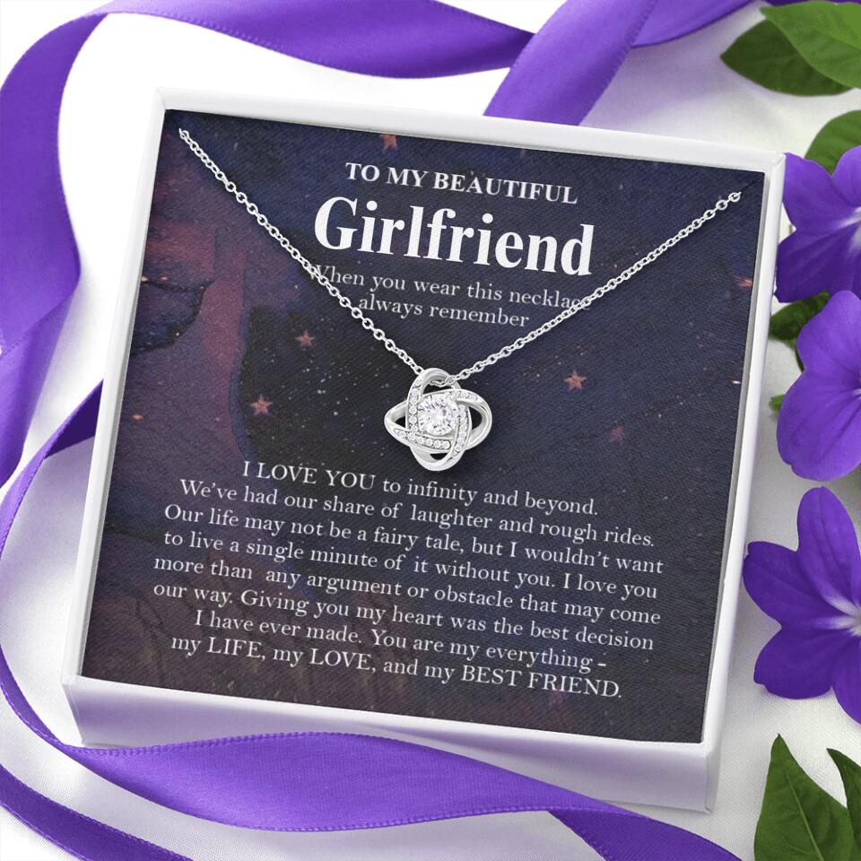 Personalized Valentine Gifts - To My Beautiful Girlfriend/Wife I Love You Personalized Necklace - Image 42