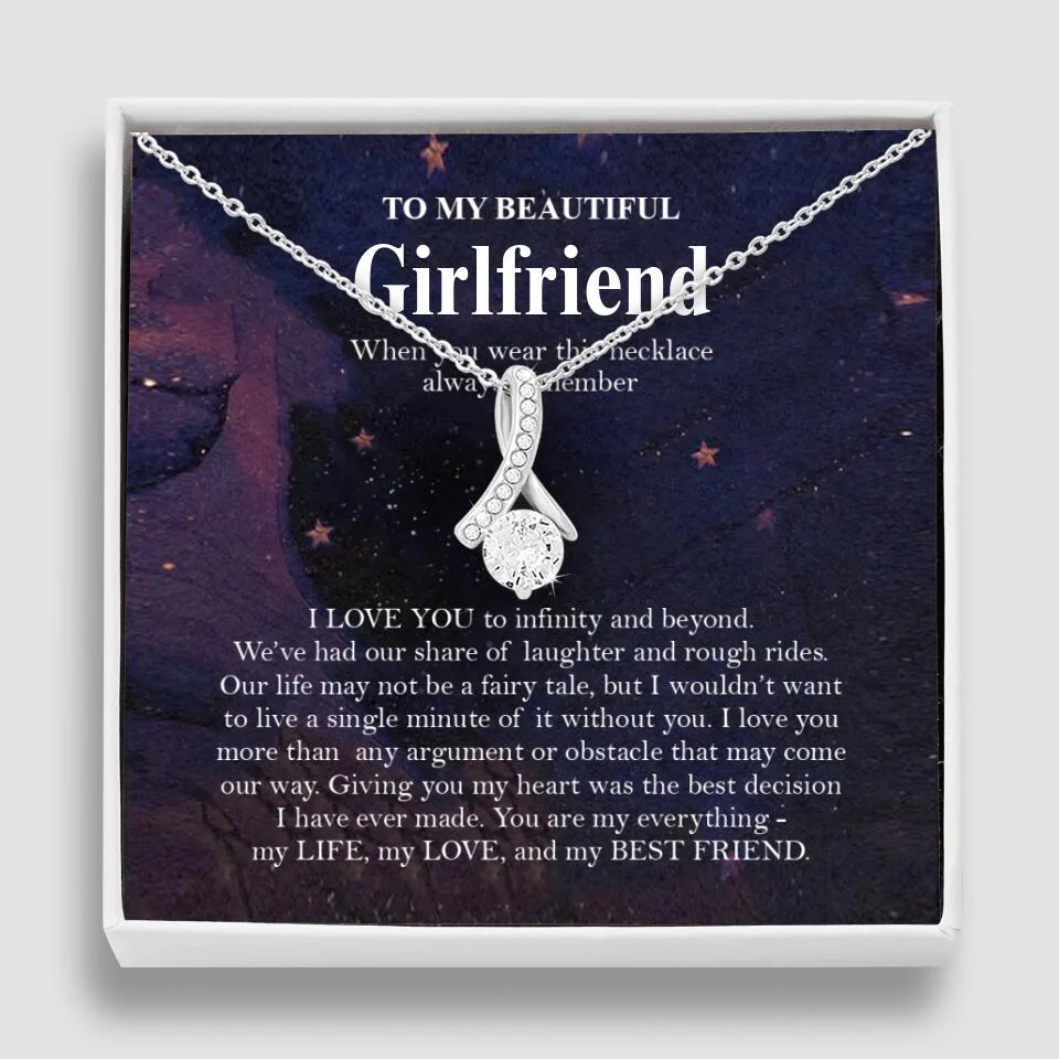 Personalized Valentine Gifts - To My Beautiful Girlfriend/Wife I Love You Personalized Necklace - Image 45