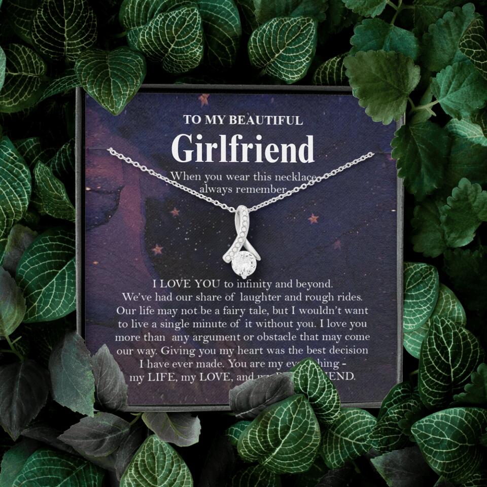 Personalized Valentine Gifts - To My Beautiful Girlfriend/Wife I Love You Personalized Necklace - Image 47