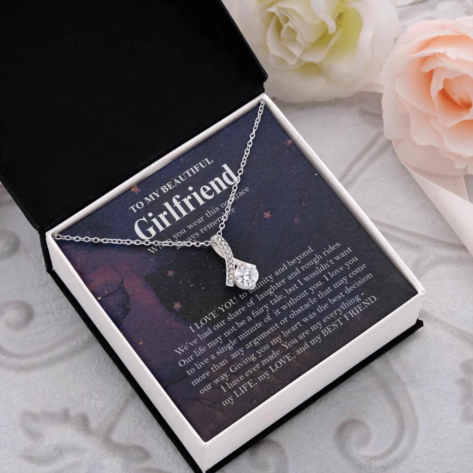 Personalized Valentine Gifts - To My Beautiful Girlfriend/Wife I Love You Personalized Necklace - Image 48