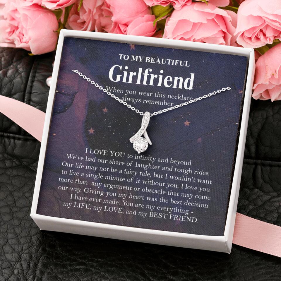 Personalized Valentine Gifts - To My Beautiful Girlfriend/Wife I Love You Personalized Necklace - Image 49
