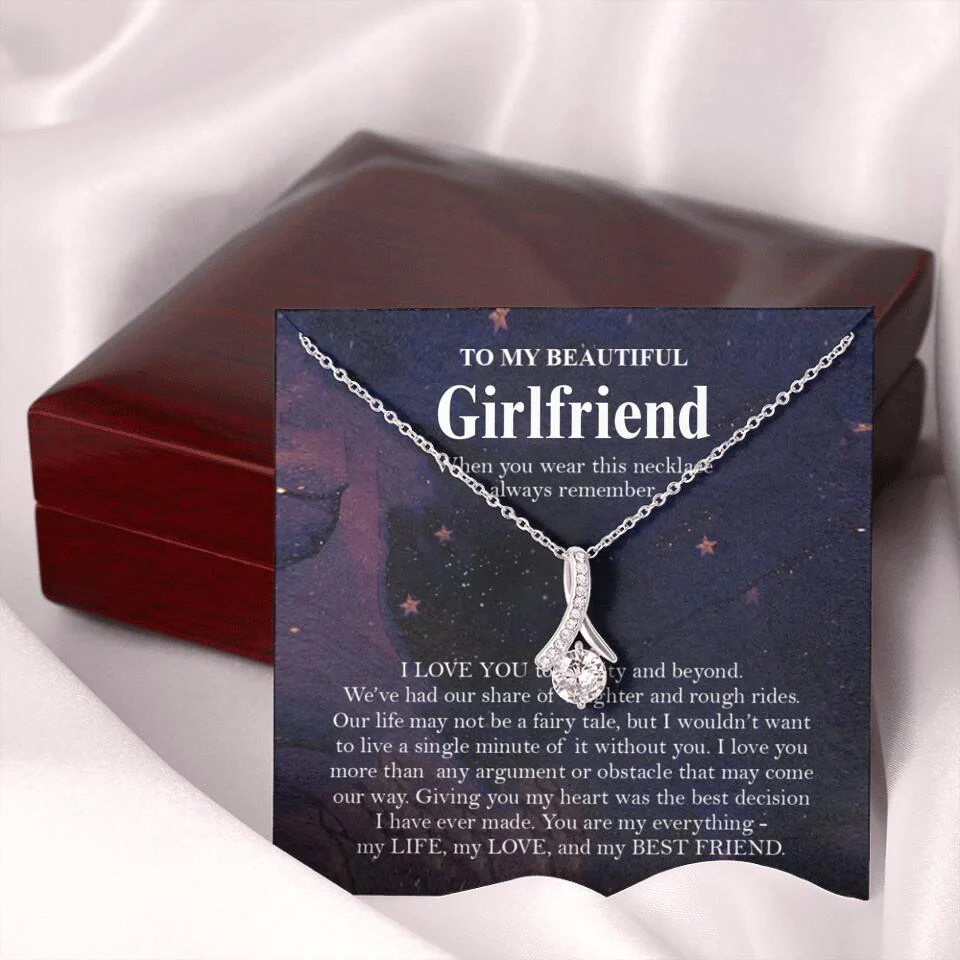 Personalized Valentine Gifts - To My Beautiful Girlfriend/Wife I Love You Personalized Necklace - Image 52