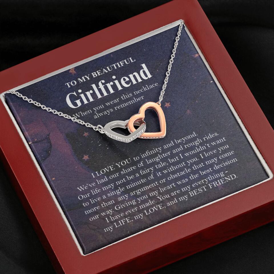 Personalized Valentine Gifts - To My Beautiful Girlfriend/Wife I Love You Personalized Necklace - Image 6