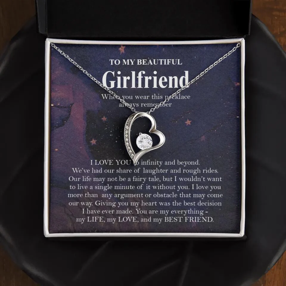 Personalized Valentine Gifts - To My Beautiful Girlfriend/Wife I Love You Personalized Necklace - Image 7