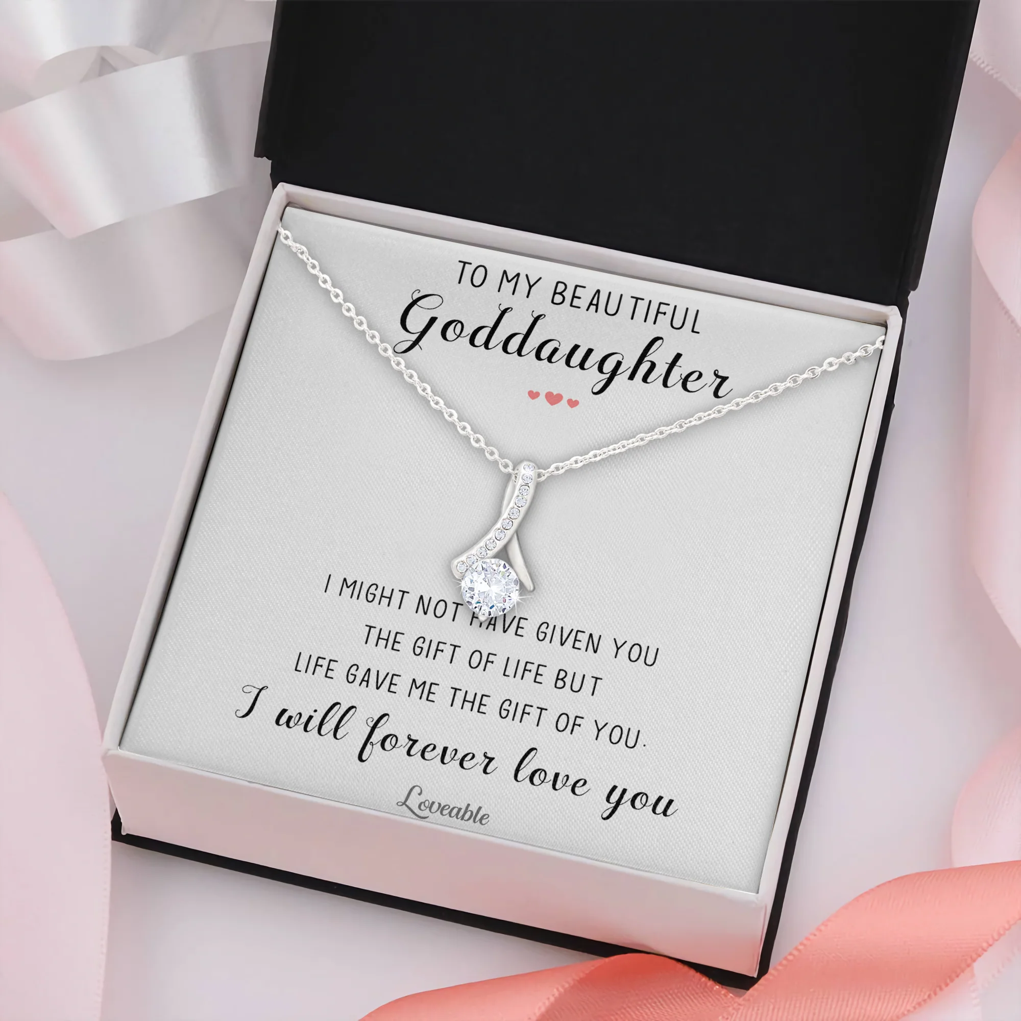 To My Beautiful Goddaughter Personalized Necklace - Image 3