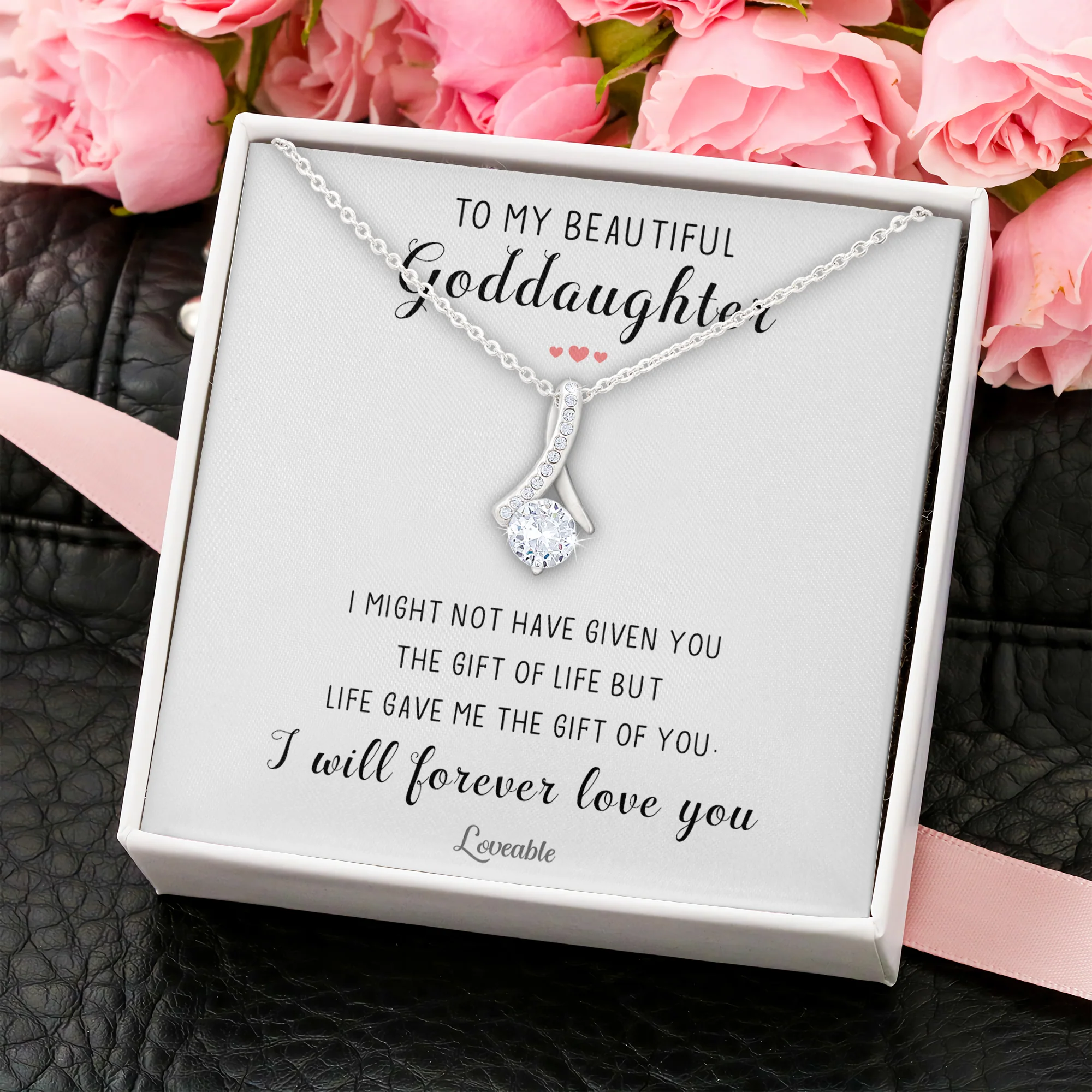 To My Beautiful Goddaughter Personalized Necklace - Image 4