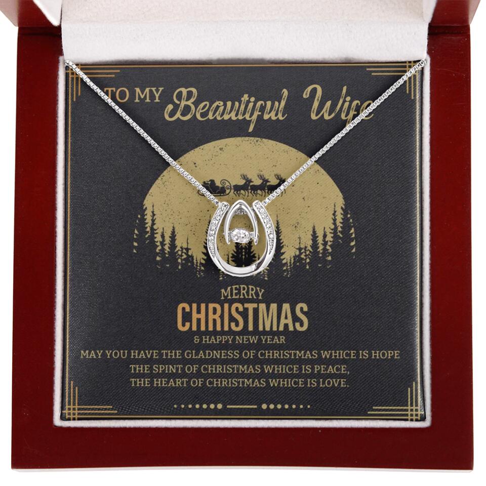 To My Beautiful Wife Merry Christmas - Personalized Christmas Gift for Her/Wife - Best Meaningful Gift for your Lovers - White Gold Necklace For Christmas - 210IHPNPJE432 - Image 41