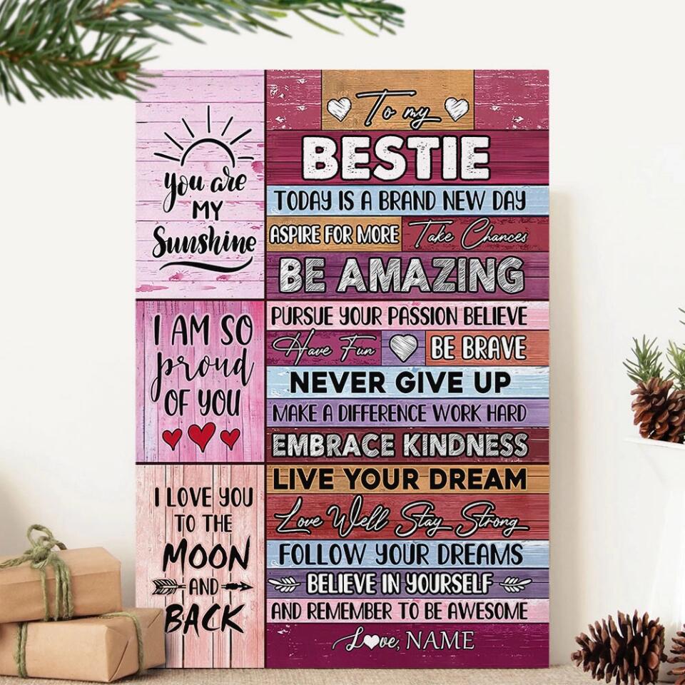 To My Bestie You're My Sunshine Custom Canvas Poster Anniversary Gift For Besties - Image 11