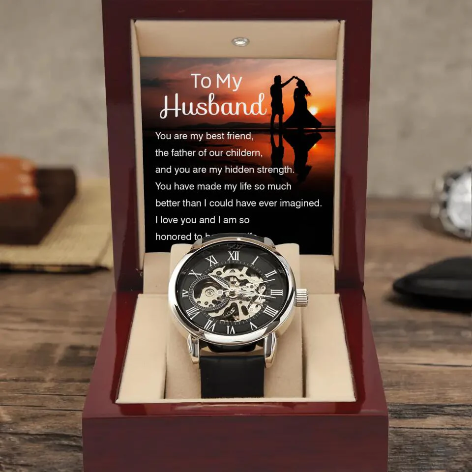To My Boyfriend Husband With Love Message Personalized Watch - Image 2