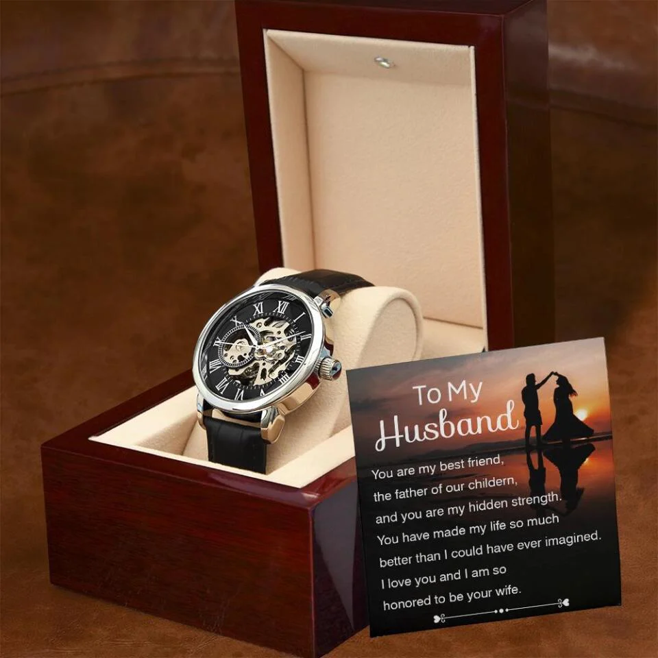 To My Boyfriend Husband With Love Message Personalized Watch - Image 3