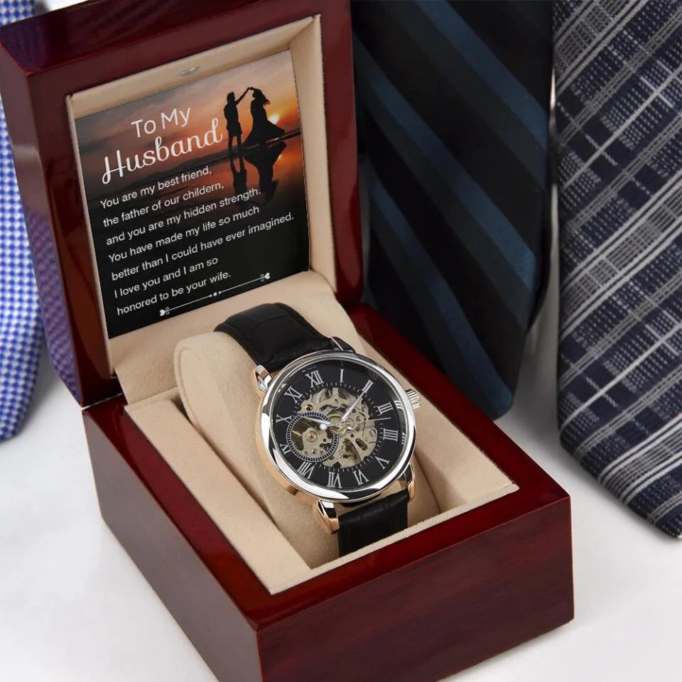 To My Boyfriend Husband With Love Message Personalized Watch - Image 4