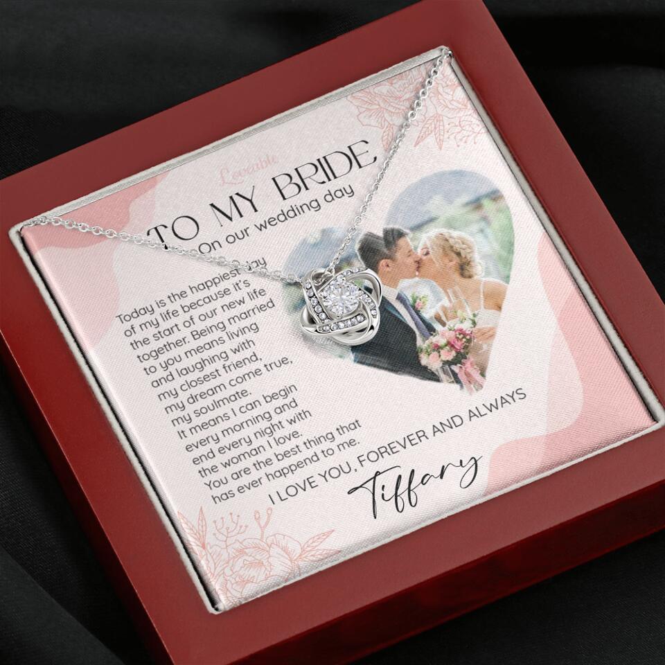 To My Bride on Our Wedding Day Personalized Necklace - Image 10