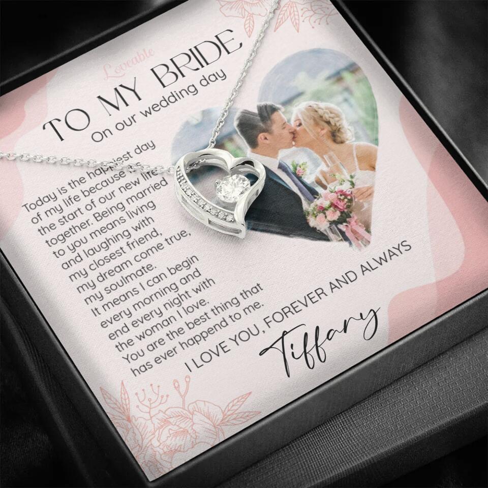 To My Bride on Our Wedding Day Personalized Necklace - Image 21