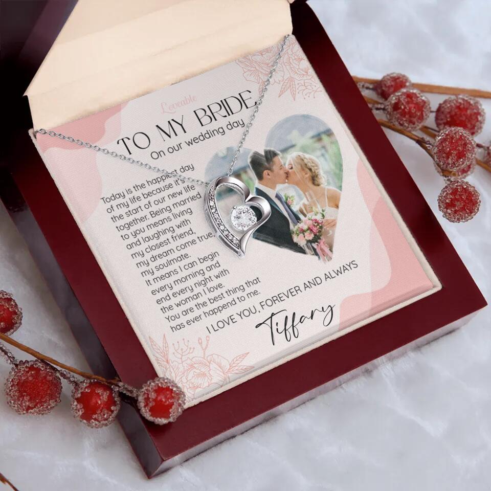 To My Bride on Our Wedding Day Personalized Necklace - Image 27