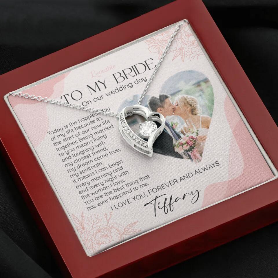 To My Bride on Our Wedding Day Personalized Necklace - Image 33