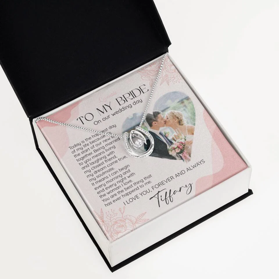 To My Bride on Our Wedding Day Personalized Necklace - Image 37