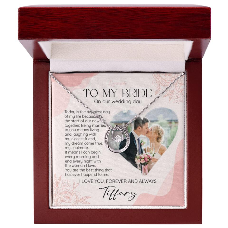 To My Bride on Our Wedding Day Personalized Necklace - Image 40