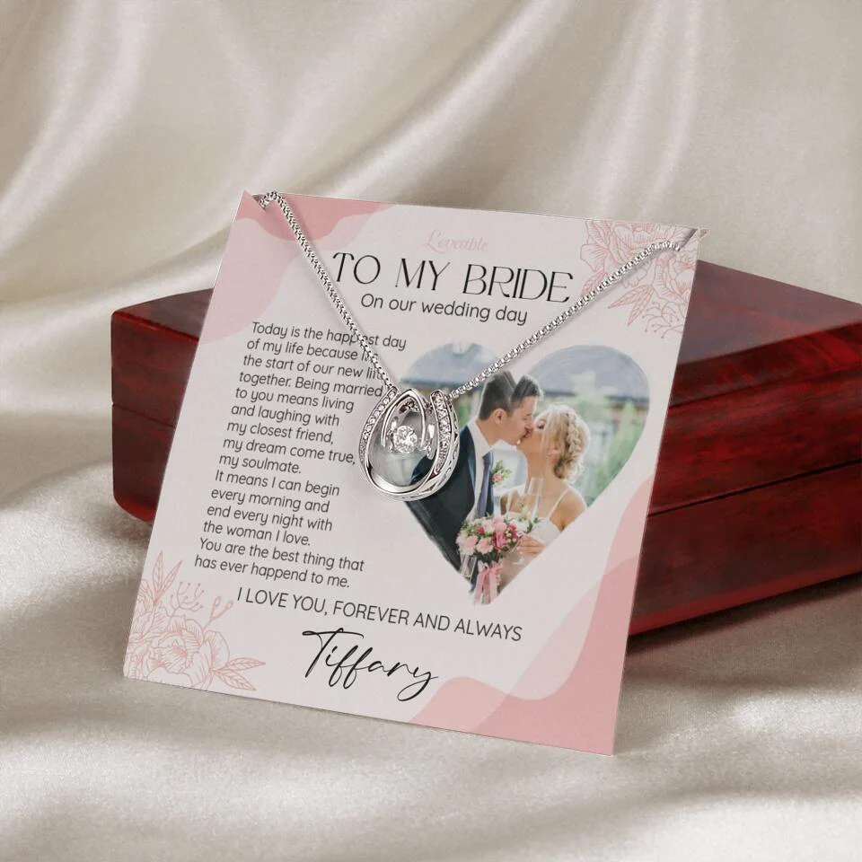 To My Bride on Our Wedding Day Personalized Necklace - Image 43