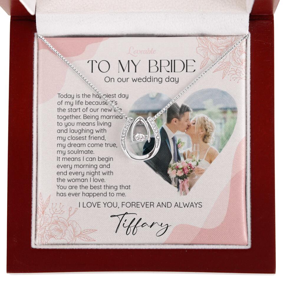 To My Bride on Our Wedding Day Personalized Necklace - Image 44