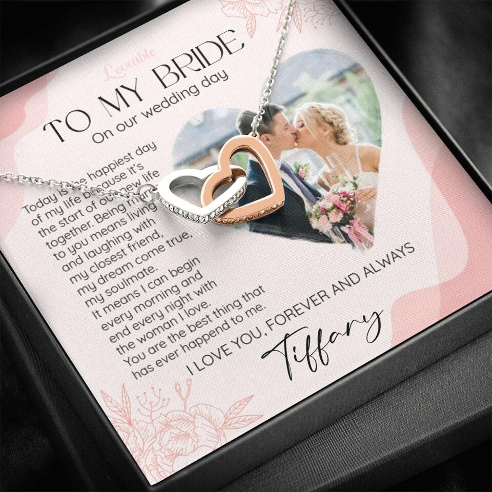 To My Bride on Our Wedding Day Personalized Necklace - Image 57