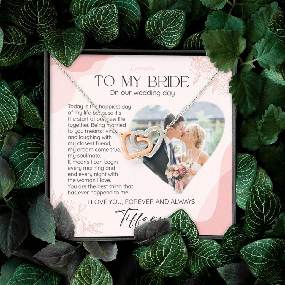 To My Bride on Our Wedding Day Personalized Necklace - Image 58